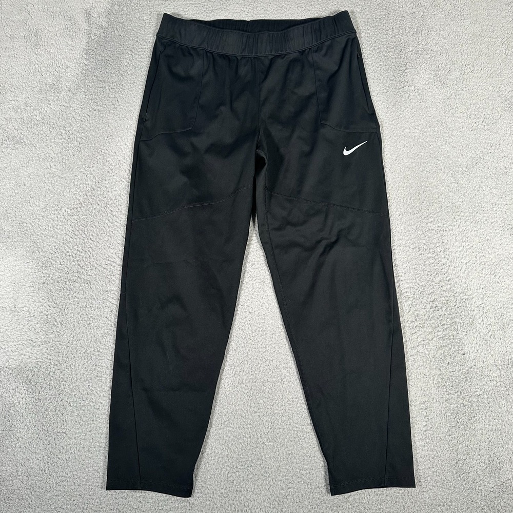 Nike Pants Womens Large Black Shield Protect Active Drawstring 27" Running‎ Gym